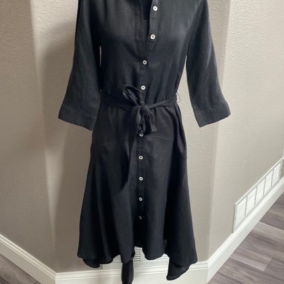 Chico's Dresses Nwt Chicos Black Linen Dress Size S4 Poshmark